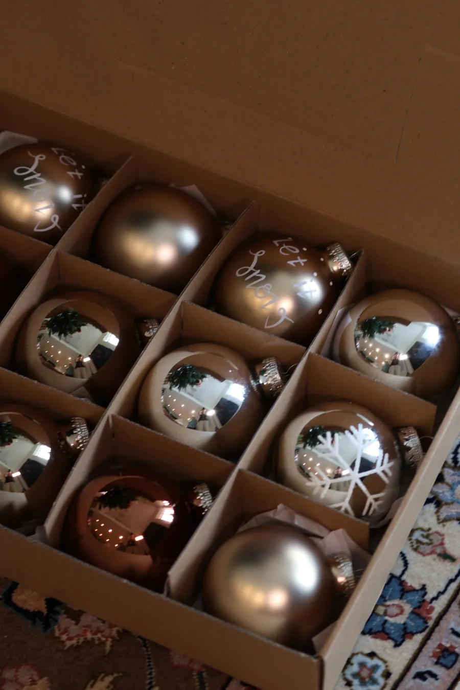 Basic u0026 More 2 Kasser Julekugler i Glas (Ø7cm) (Ø5cm)> Julepynt & Dekoration|Jul