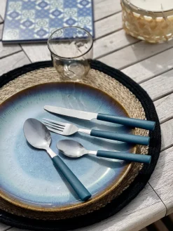 Basic u0026 More 6 stk. Asta Frokosttallerkener m. Løbeglasur i Blå (Ø18cm)><noscript><img width=