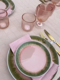 Basic u0026 More 6 stk. ASTA Tallerkener i Rosa m. Løbeglasur (Ø17cm)> Desserttallerkener|Frokosttallerkener