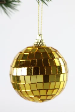 Basic u0026 More 6 stk. Diskokugler til Ophæng Guld (6cm)><noscript><img width=