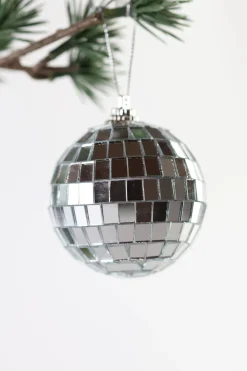 Basic u0026 More 6 stk. Diskokugler til Ophæng i Sølv (6cm)><noscript><img width=