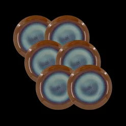 Basic u0026 More 6 stk. Frokosttallerkener i Blå/Grå & Brun (Ø19,8cm)> Julegaver Til Hende|Julegaver Til Ham