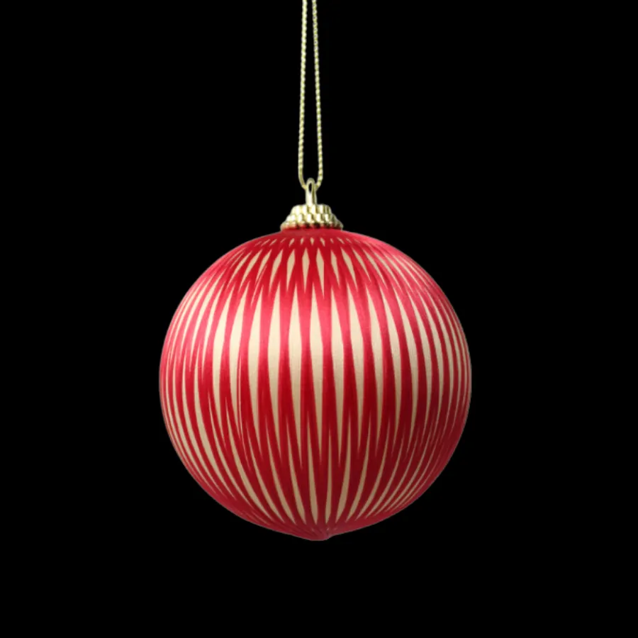 Basic u0026 More 6 stk. Julekugle GABRIEL i Rød (Ø8cm)> Julepynt & Dekoration|Jul