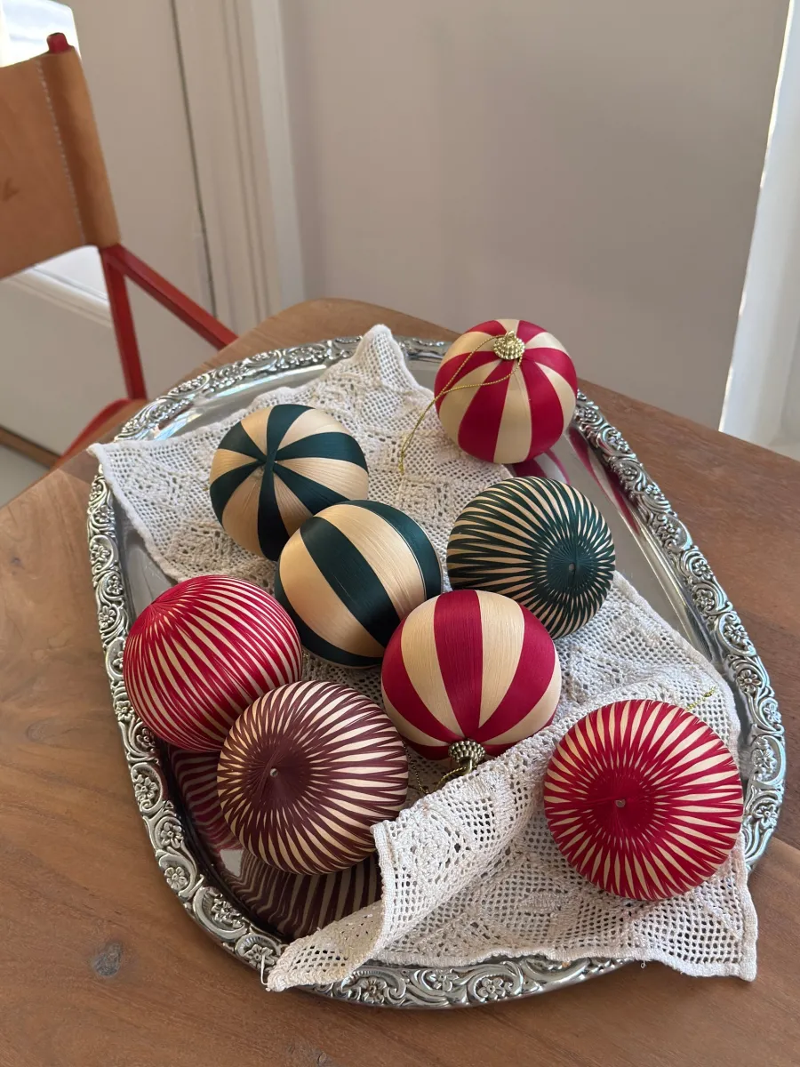 Basic u0026 More 6 stk. Julekugler ERLY (Ø8 cm) Rød> Julepynt & Dekoration|Jul