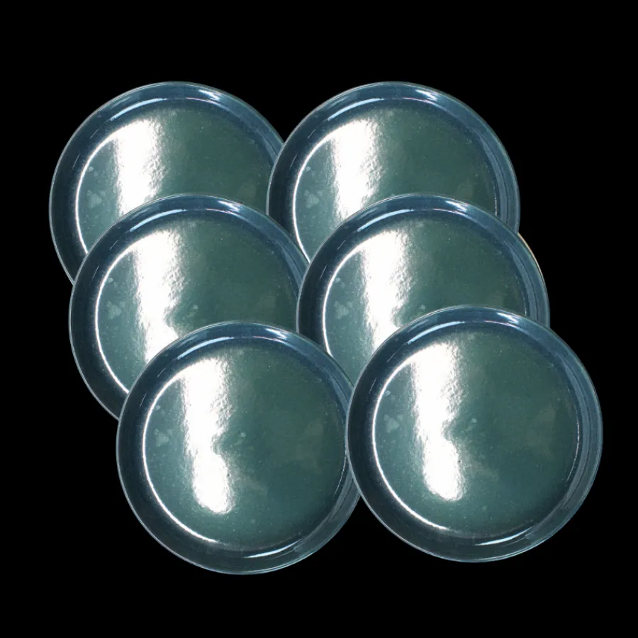 Basic u0026 More 6 stk. Keramik Frokosttallerken ALEC i Mørkegrøn (Ø21x7cm)> Frokosttallerkener