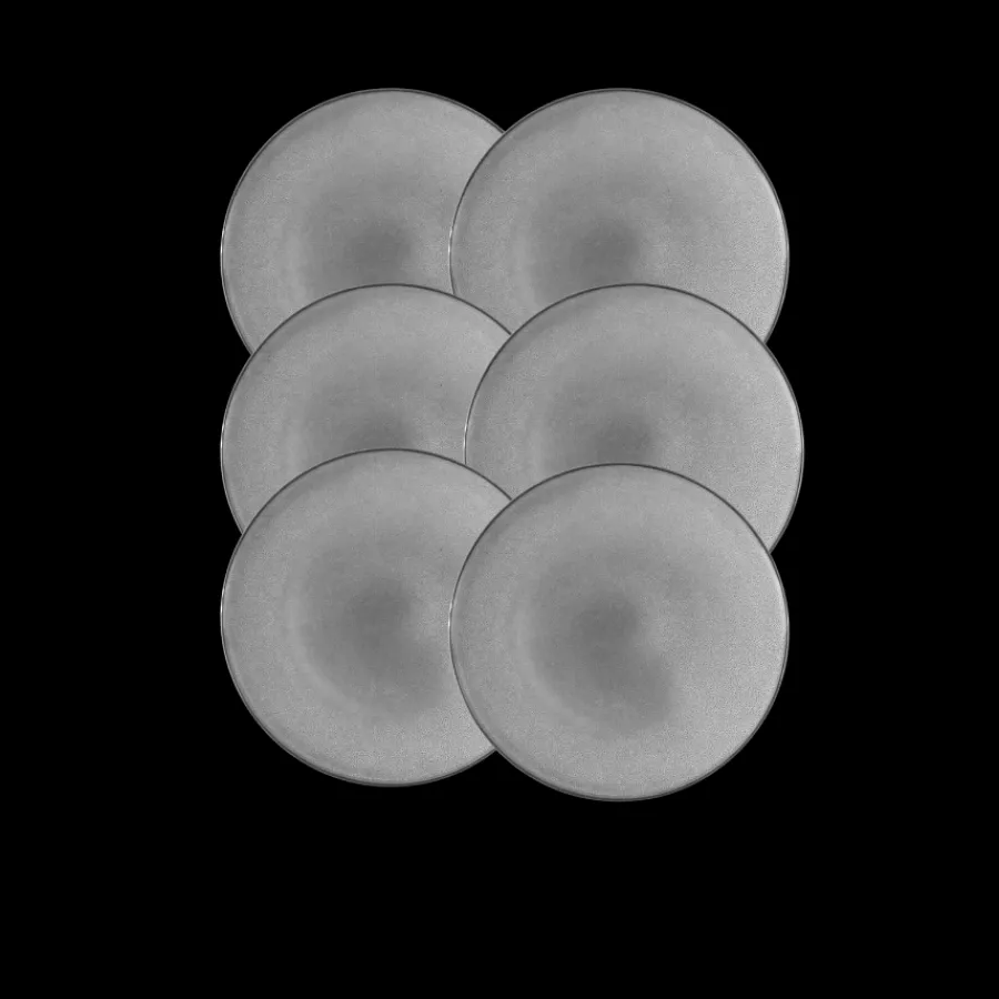 Basic u0026 More 6 Stk. Middagstallerken MALENE Grå (26cm)> Julegaver Til Ham|Middagstallerkener