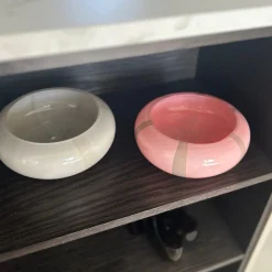 Basic u0026 More ANKE Skål (17,9x7,3cm) Lyserød m Stribe><noscript><img width=