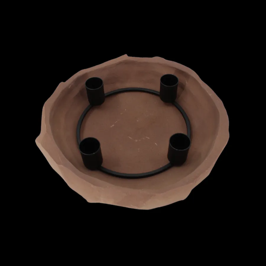 Mette Ditmer Art Piece Nuki Candle Bowl Clay> Julegaver Til Hende|Lysestager & Stearinlys