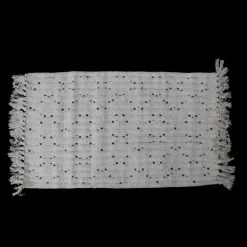 Ukendt Bademåtte 50x80cm, offwhite m/blå prikker> Gulvtæpper|Øvrigt Badtilbehør