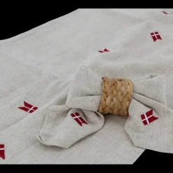 Basic u0026 More Bordløber m. Broderet Dansk Flag (30x180cm) Hørfarve> Julegaver Til Hende|Julegaver Til Ham