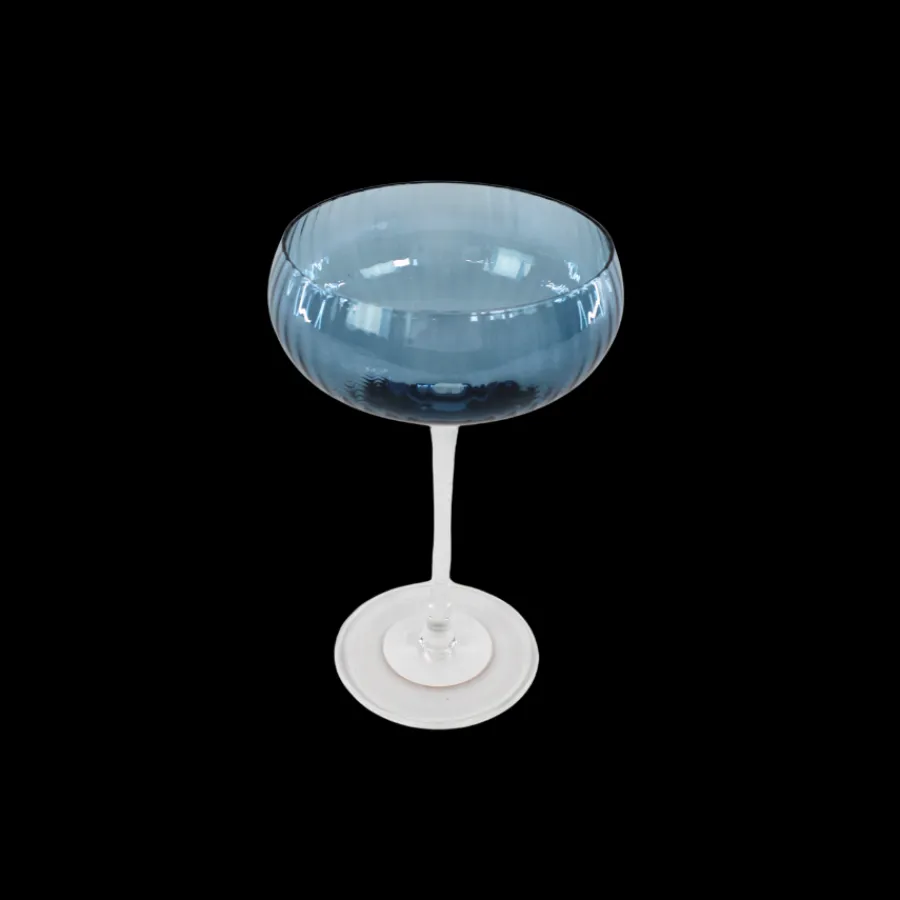 Basic u0026 More Cocktail Glas AILEEN Blå m. Transparent Stem> Julegaver Til Hende