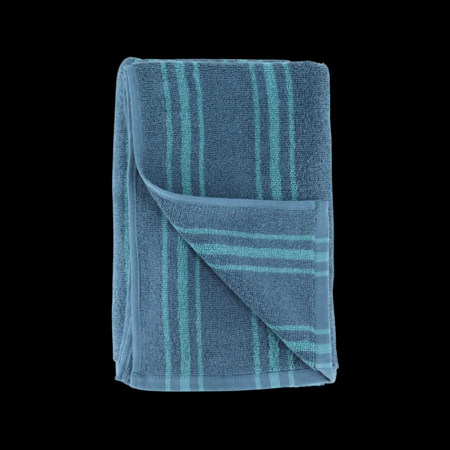 Basic u0026 More COREY Håndklæde (50x100cm) mørkeblå m/ lyseblå stribe> Julegaver Til Hende|Julegaver Til Ham