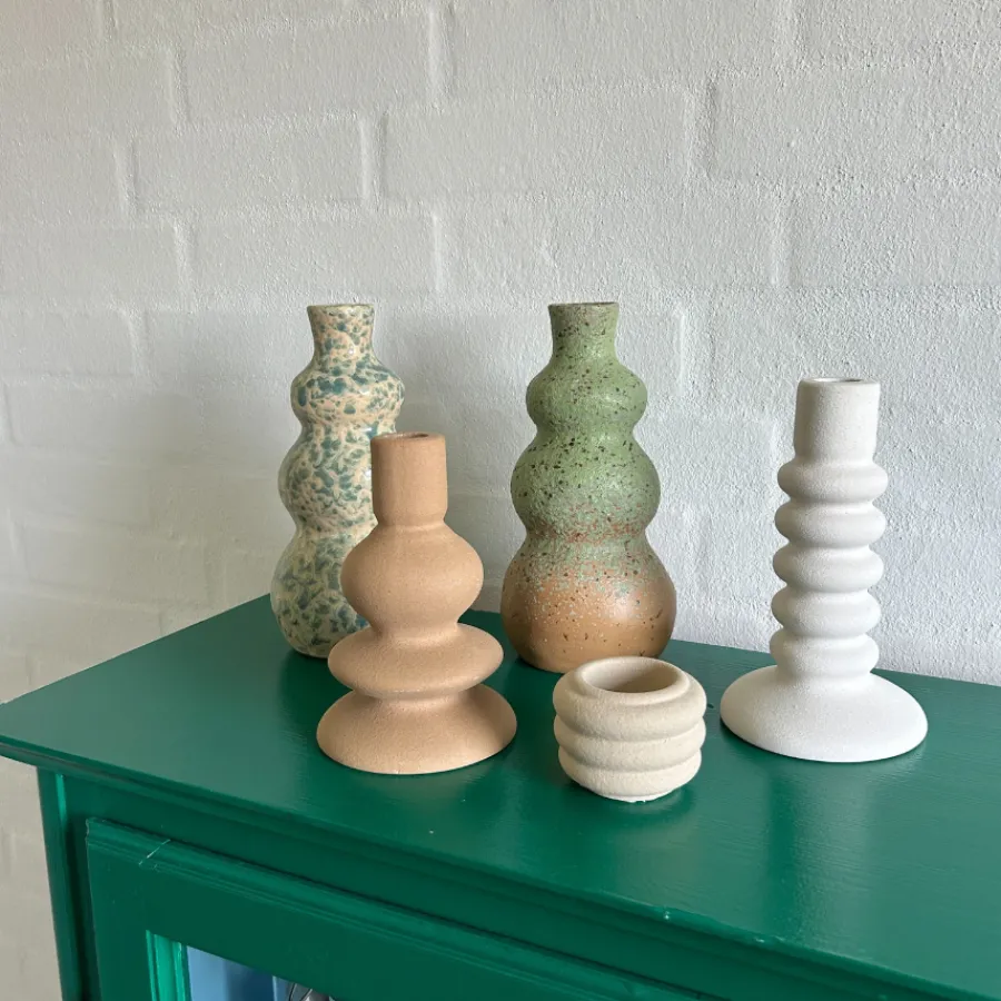 Basic u0026 More COSTI Lysestage (10,7x10,7x18,5cm) Hvid> Julegaver Til Hende|Lysestager & Stearinlys