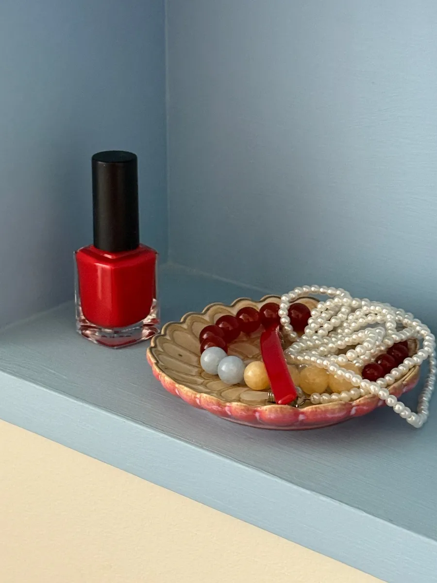 Basic u0026 More EDA Lille Porcelænsfad (10x10x1,7cm) Sand/Pink> Julegaver Til Hende|Dekoration