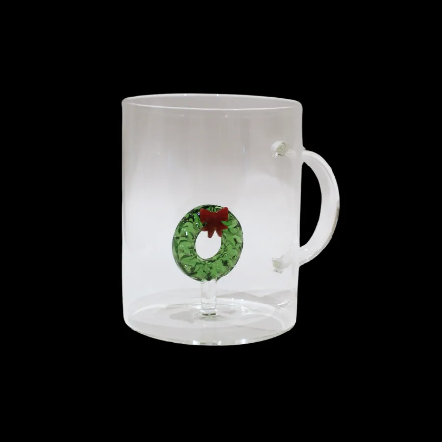 Basic u0026 More Glas med Julekrans Figur (450ml)> Borddækning Til Jul|Jul