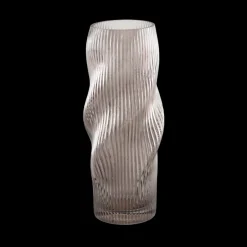 Basic u0026 More Glas Vase ANJO (H 30cm) Grå><noscript><img width=