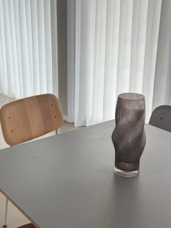 Basic u0026 More Glas Vase ANJO (H 30cm) Grå><noscript><img width=