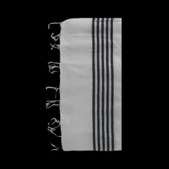 Ukendt HAMMAN Håndklæde m/stribe (90x170cm) Marine/Blå/Hvid><noscript><img width=