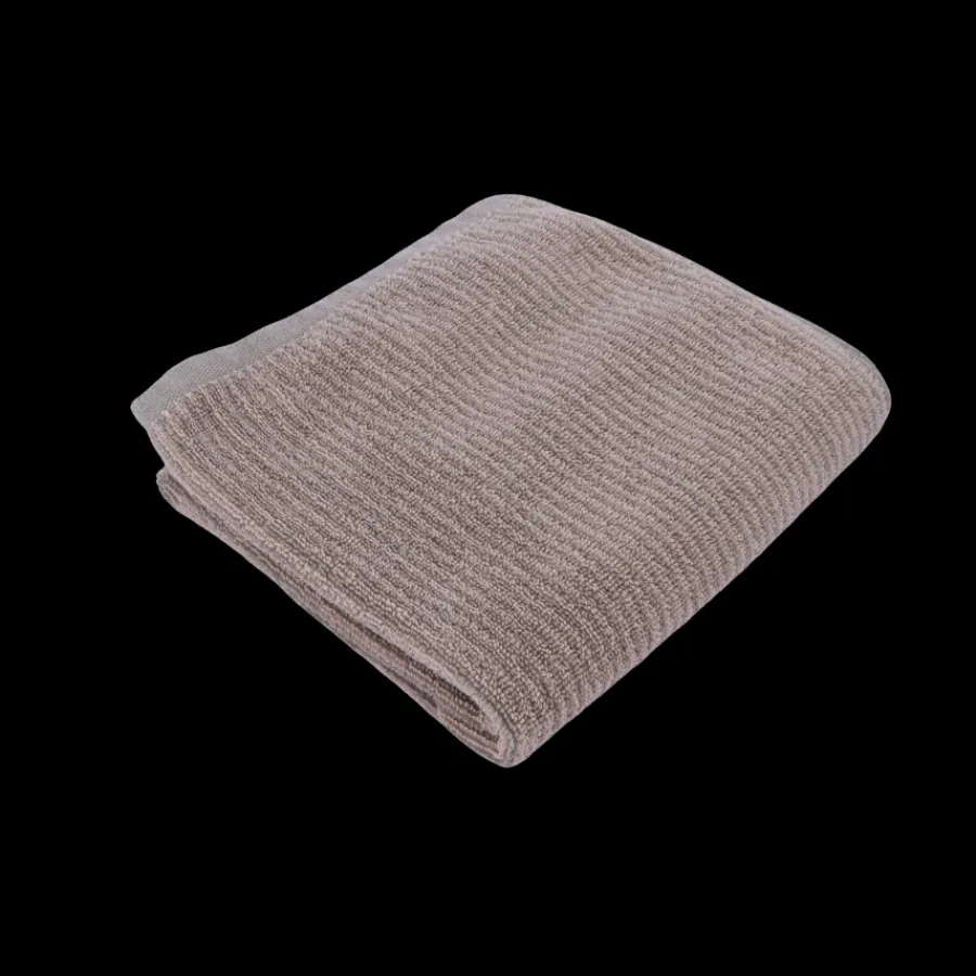 Basic u0026 More Håndklæde m Stribe CAMRON (50x100cm)Grøn/Beige> Håndklæder|Håndklæder