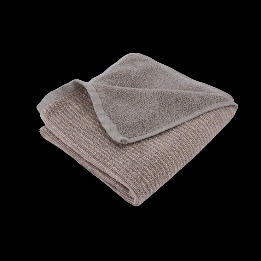 Basic u0026 More Håndklæde m Stribe CAMRON (50x100cm)Grøn/Beige> Håndklæder|Håndklæder