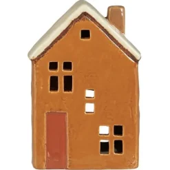 Ib Laursen - Keramik Hus til Fyrfadslys Brighton (7,5 x 13,2 x 11,3 cm)> Julepynt & Dekoration|Jul