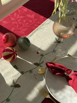 Basic u0026 More Julebordløber m Broderi (40x140cm)> Borddækning Til Jul|Duge