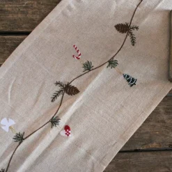 Basic u0026 More Julebordløber m Broderi (30x180cm)><noscript><img width=