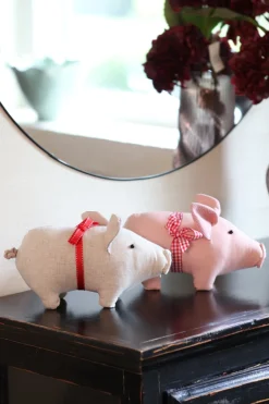 Basic u0026 More Julegris m. Sløjfe Sand (23 x 13 x 12cm)> Julepynt & Dekoration|Jul