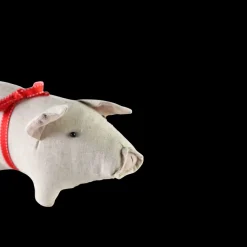 Basic u0026 More Julegris m. Sløjfe Sand (23 x 13 x 12cm)><noscript><img width=