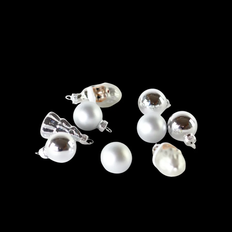 Basic u0026 More Julekugler i Rør Sølv 9 stk (3cm)> Julepynt & Dekoration|Jul