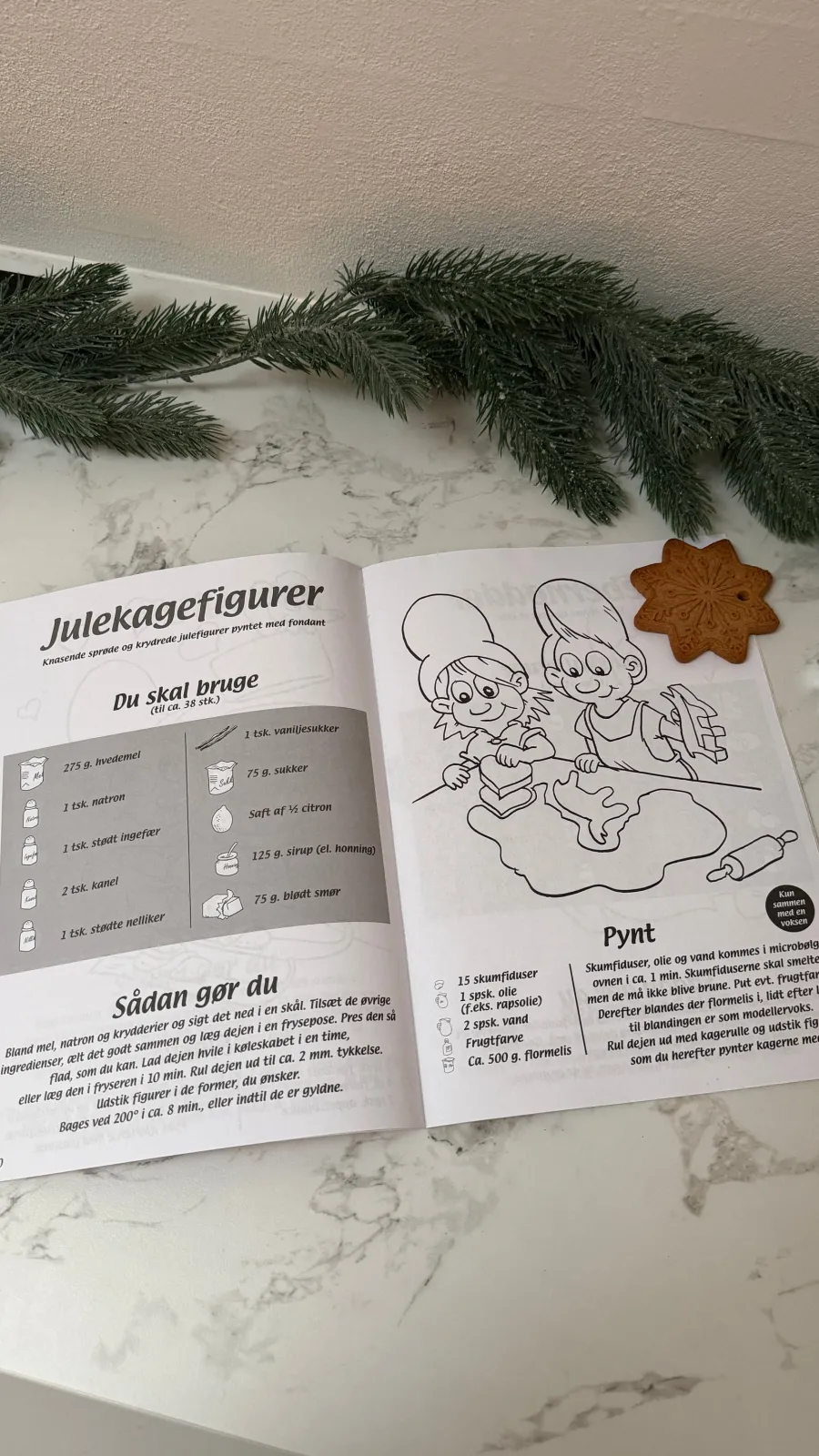 Ukendt Julius Bage- og Malebog 28 sider> Julepynt & Dekoration|Jul
