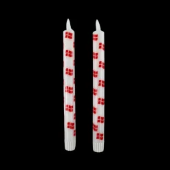 Ukendt Kronelys 3D Flamme m. Flag 2 stk (24,5cm)> Julegaver Til Hende|Lysestager & Stearinlys