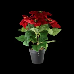 Basic u0026 More Kunstig Julestjerne i Potte Rød (40cm)> Julepynt & Dekoration|Jul