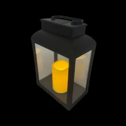 Basic u0026 More Lanterne med LED Lys (20x12,5x30cm)><noscript><img width=