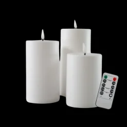 Basic u0026 More LED Lys 3 stk Plast Hvid> Lysestager & Stearinlys