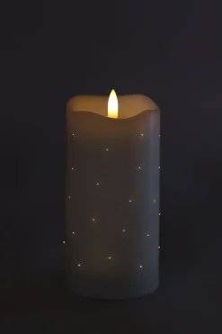 Basic u0026 More LED Lys Plast Hvid m. Timer (7,5 x 15cm)> Julepynt & Dekoration|Jul