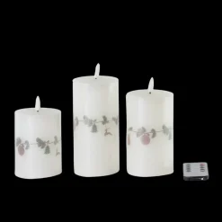 Basic u0026 More LED Vokslys 3 stk. Juleguirlande m. Fjernbetjening><noscript><img width=