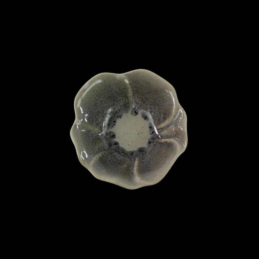 Basic u0026 More Lille Skål CAHID i Blomst design (10x10x3cm) Creme/Grå> Julegaver Til Hende|Dekoration