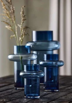 Lyngby Glas Lyngby Tube Vase (H:25cm). Dark Blue><noscript><img width=