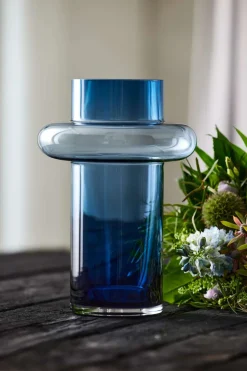 Lyngby Glas Lyngby Tube Vase (H:30cm). Dark Blue><noscript><img width=