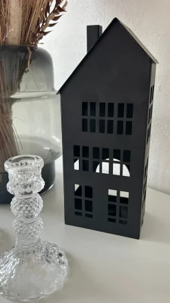 Basic u0026 More Lyshus Metal Sort (25cm)> Lysestager & Stearinlys