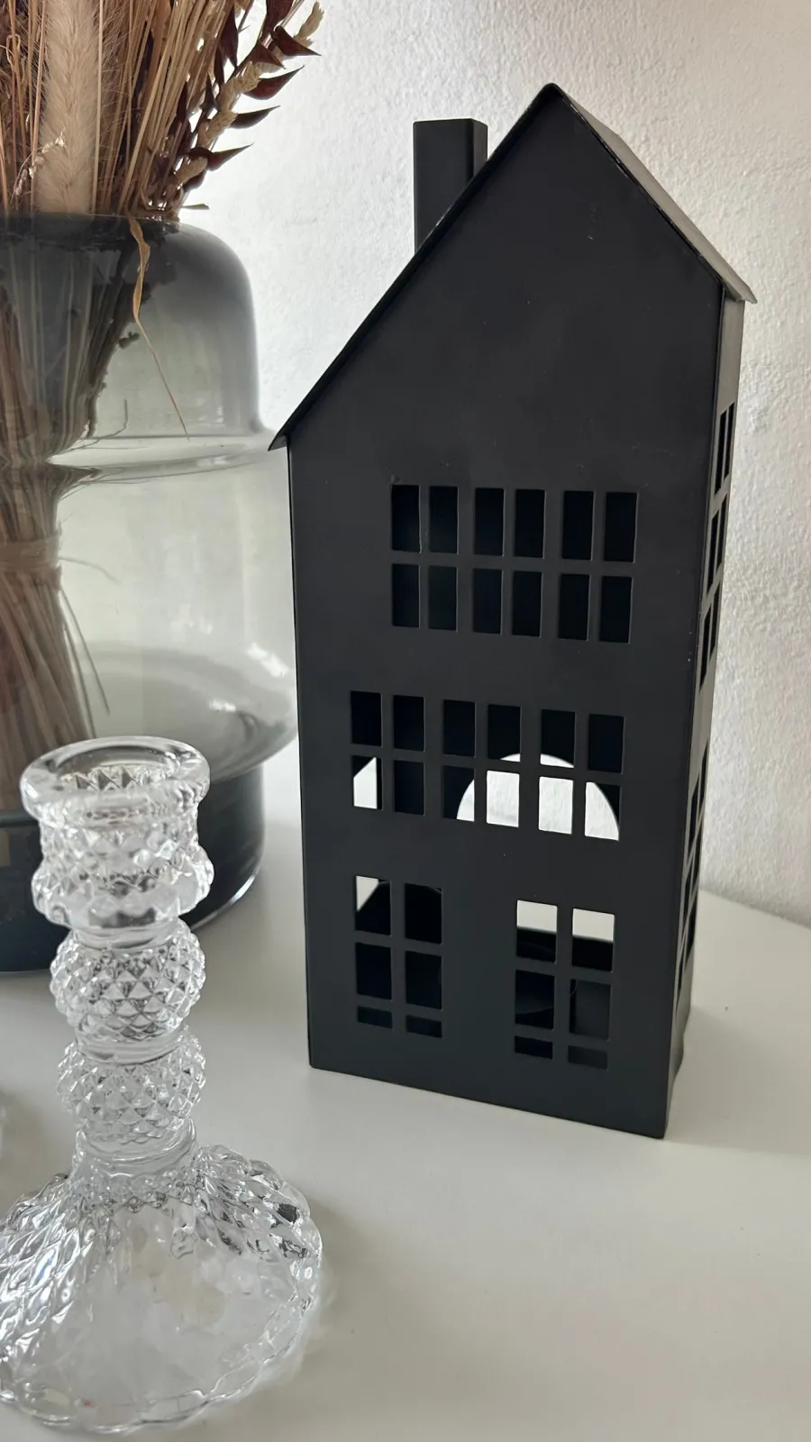 Basic u0026 More Lyshus Metal Sort (25cm)> Lysestager & Stearinlys