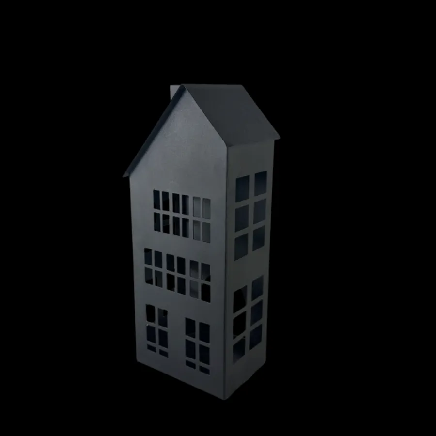 Basic u0026 More Lyshus Metal Sort (25cm)> Lysestager & Stearinlys