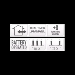 Basic u0026 More Lyskæde 120 LED til Batteri Udendørs (950cm)><noscript><img width=