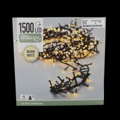 Basic u0026 More Lyskæde Micro Cluster 1500 LED Varm Hvid Udendørs (30 m)> Julepynt & Dekoration|Jul