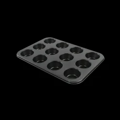 Basic u0026 More Muffinform til 12 muffins (38,5x27x3cm) Mørkegrå> Bageudstyr
