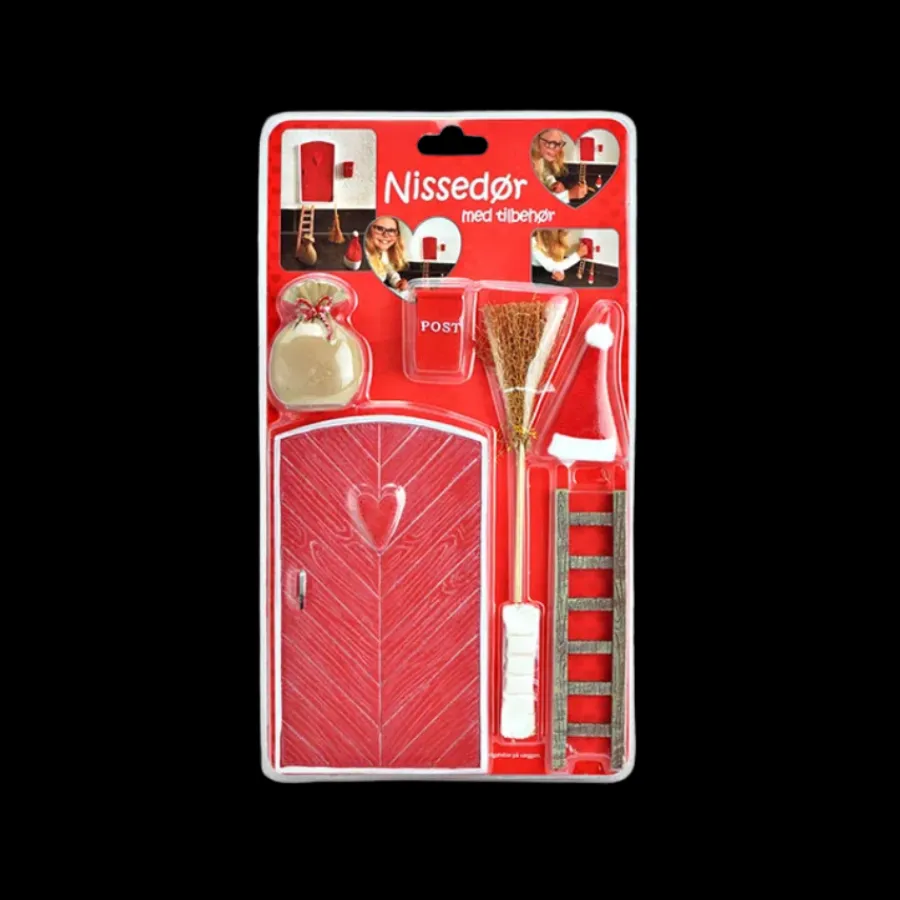 Ukendt Nissedør med Tilbehør 6 dele> Julepynt & Dekoration|Jul
