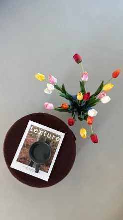 Basic u0026 More Puf. (Ø36xH:39cm) Brun><noscript><img width=