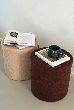 Basic u0026 More Puf. (Ø36xH:39cm) Brun><noscript><img width=