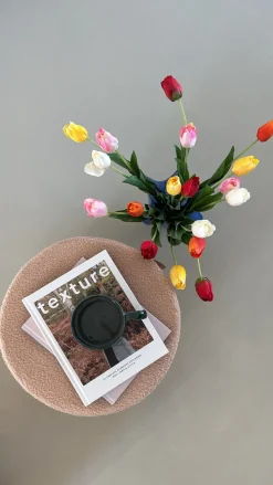 Basic u0026 More Puf. (Ø36xH:39cm). Cream><noscript><img width=